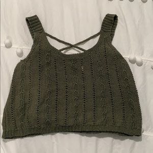 Olive Green Knit Top